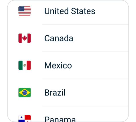 XiangjiaoVPN connect step 2, choose VPN server location XiangjiaoVPN connect step 2, choose VPN server location